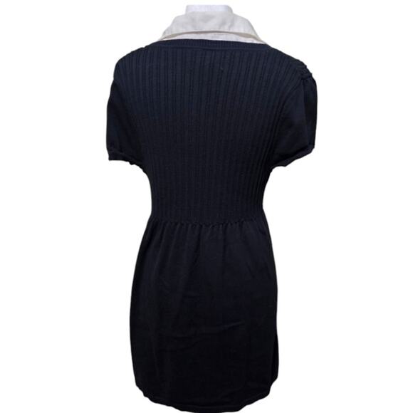 Vintage Sonoma Tunic Sweater Women's Size L Black Cable Knit Y2K Preppy Casual - Picture 4 of 8